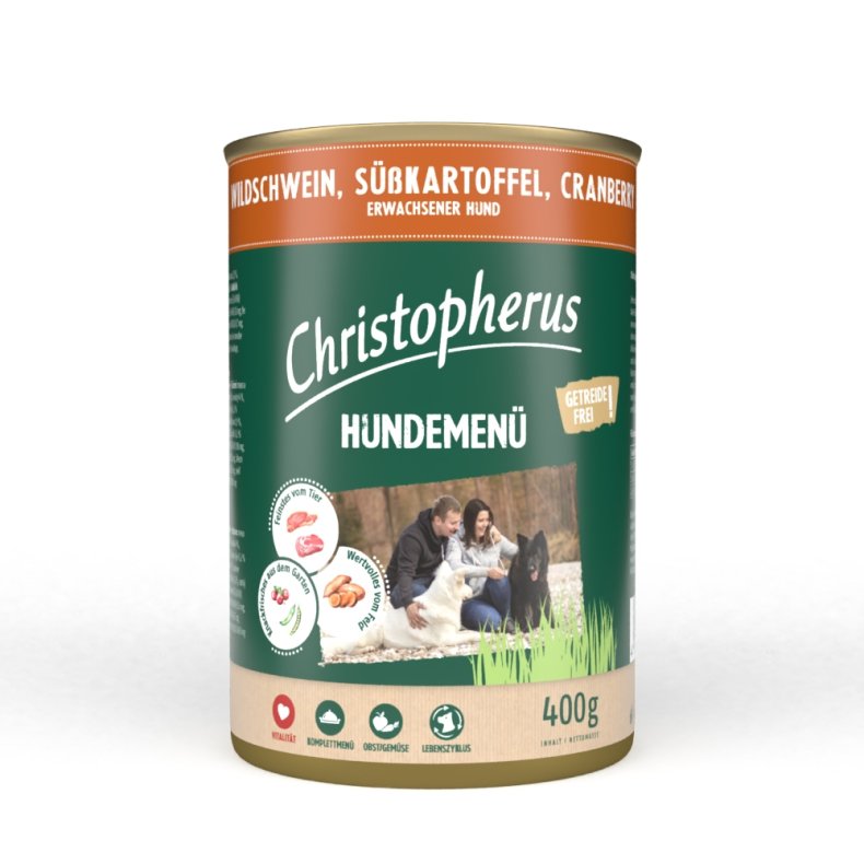 Christopherus Hundemen med Vildsvin, sdkartoffel og tranebr - kornfrit 