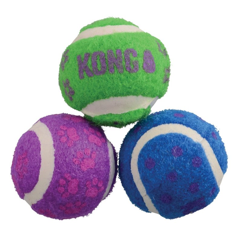 KONG Cat Tennis Balls with Bells 